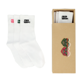 [Tripshop] TRIPSHOP LOGO 3 COLORED SOCKS PACK / S-Socks Simple Daily Casual Basic - Made in Korea